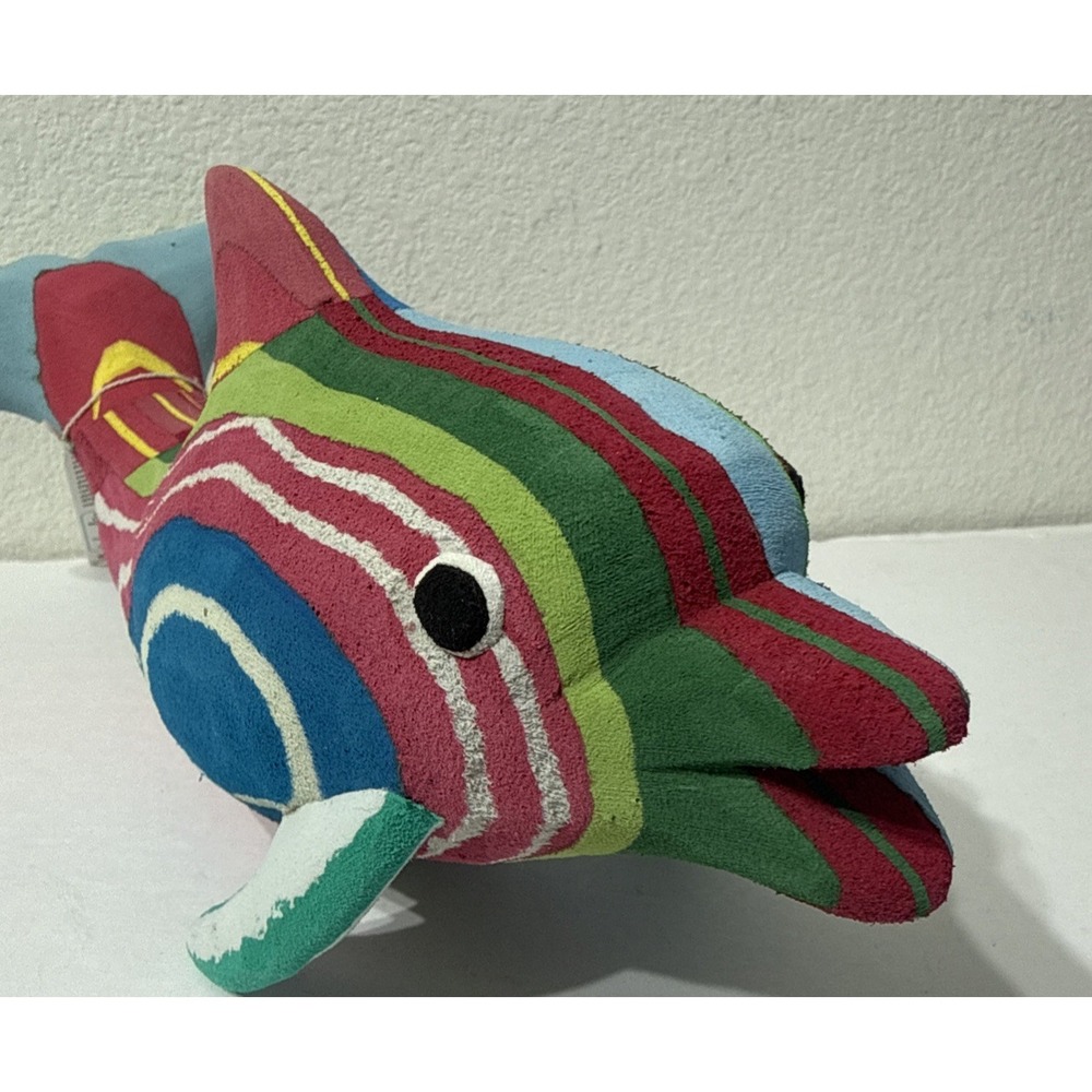 Ocean Sole Dolphin 11.5" Flip Flop Art Recycled Fish Art Sculpture Ocean Trash - Picture 7 of 13